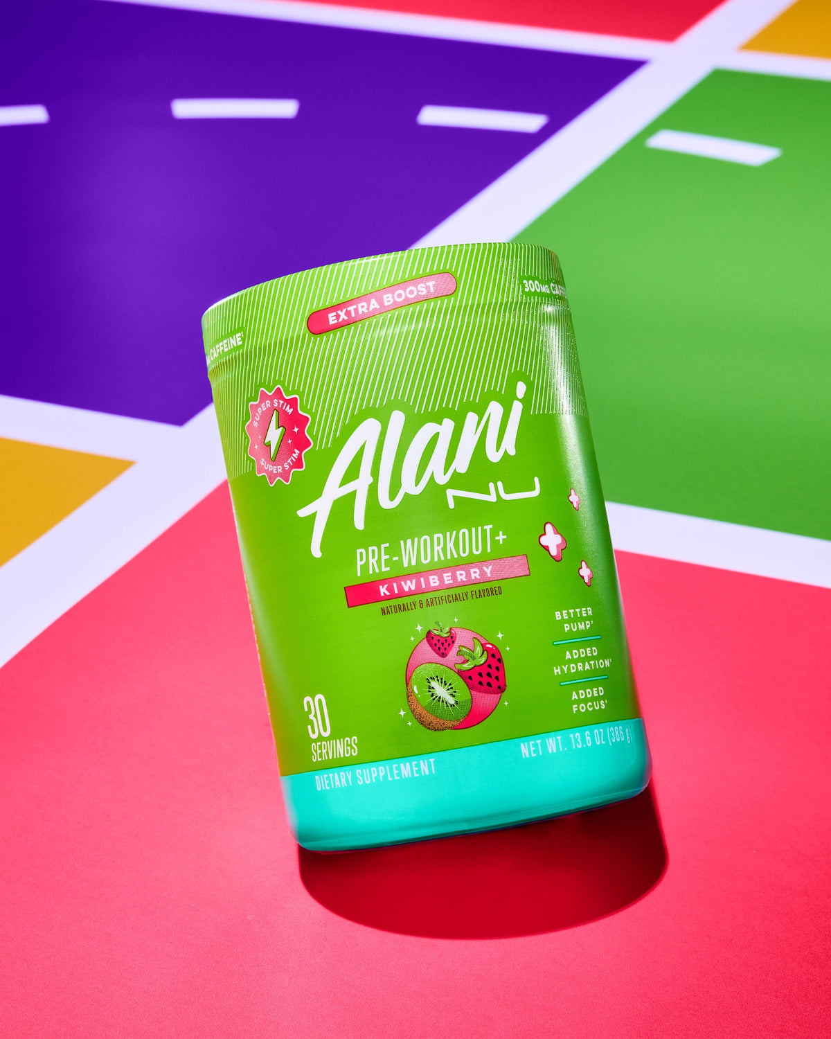 Pre-workout+- Kiwiberry tilted.