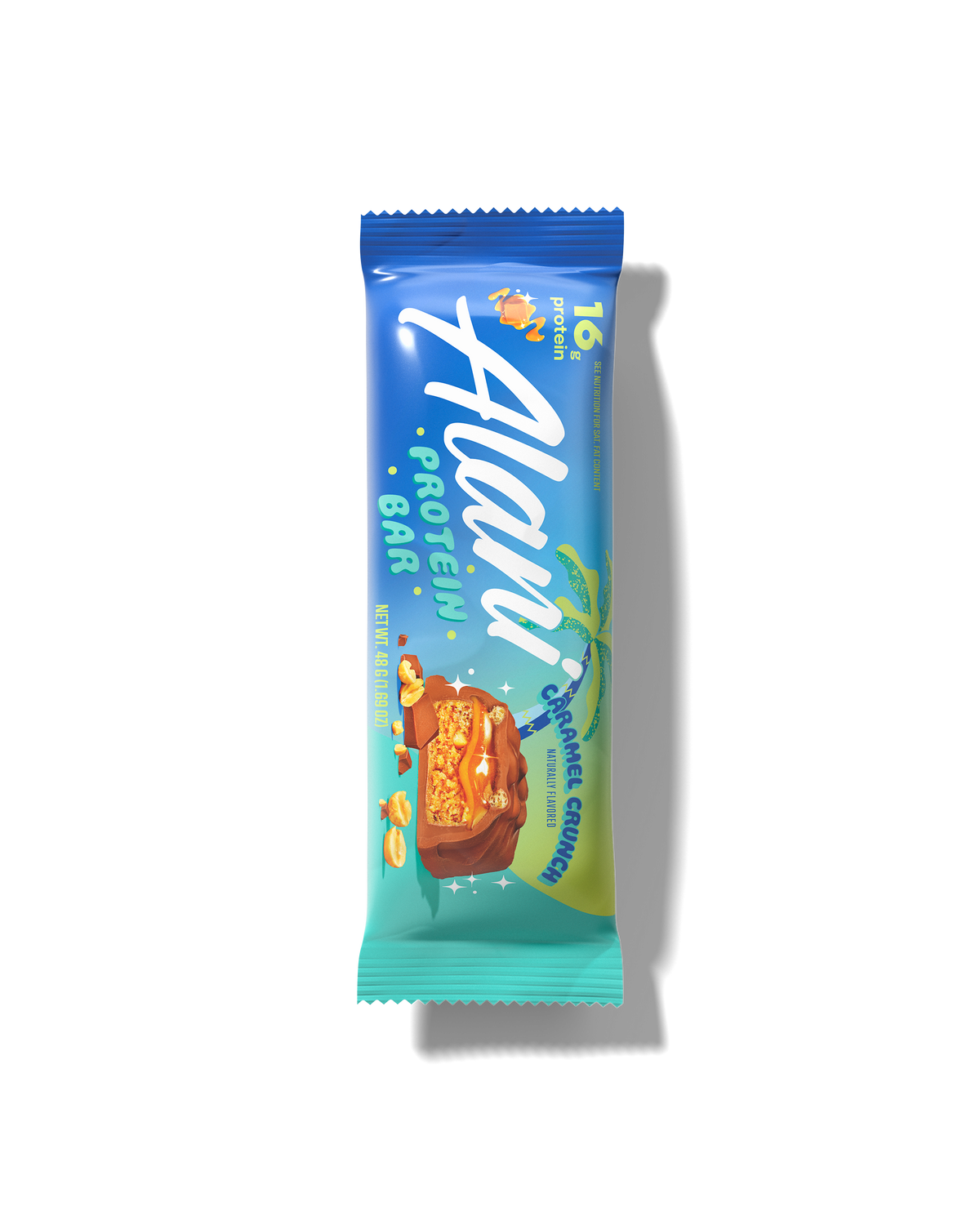 A Protein Bar in Caramel Crunch flavor.