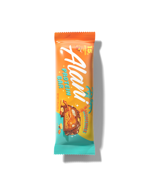 A front image of protein bar flavor munchies.