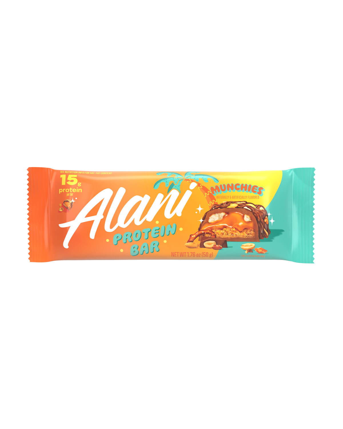 A horizontal image of protein bar in flavor munchies.