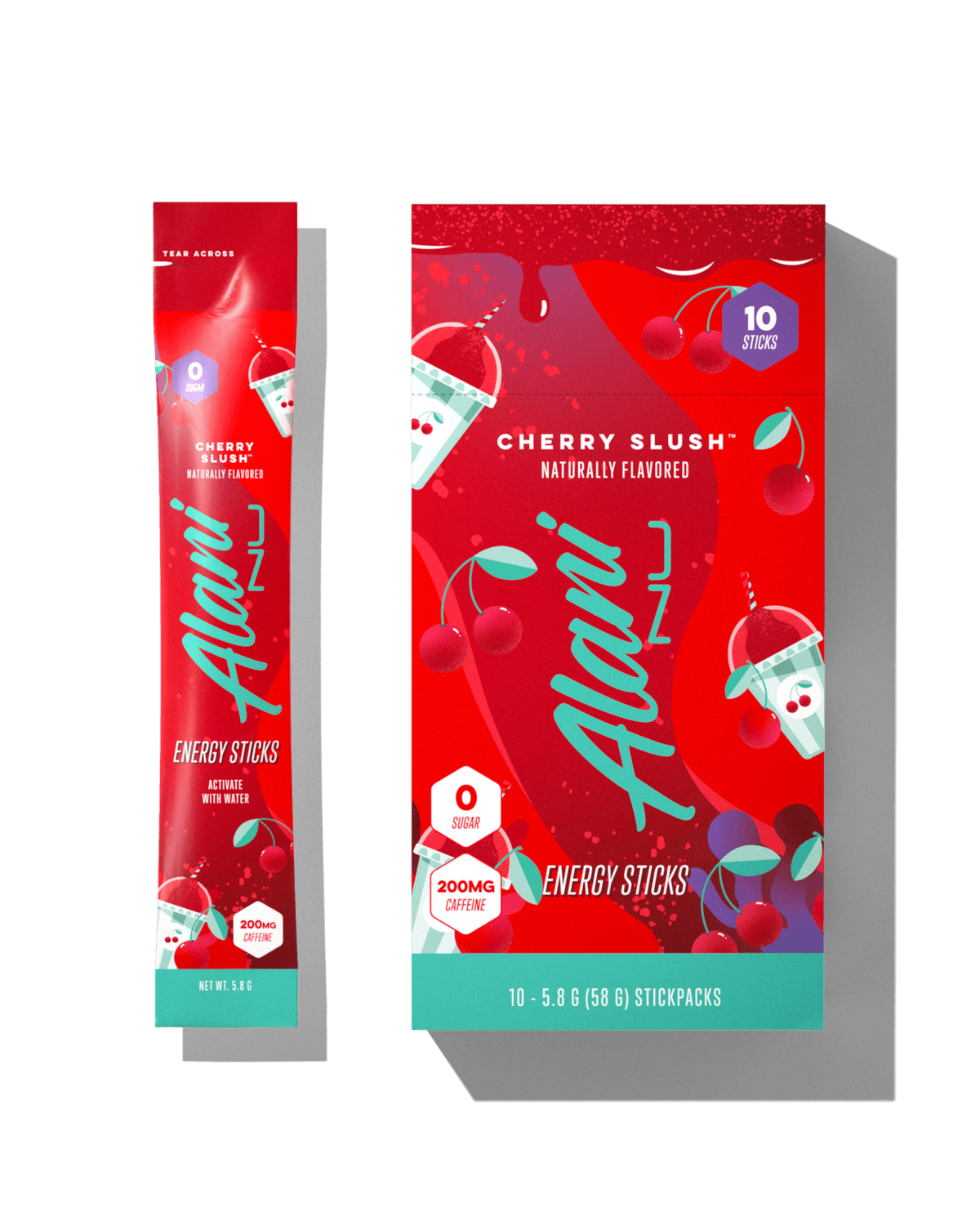 A 10pk of Energy Sticks in Cherry Slush flavor.