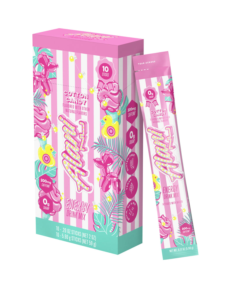 energy sticks - cotton candy
