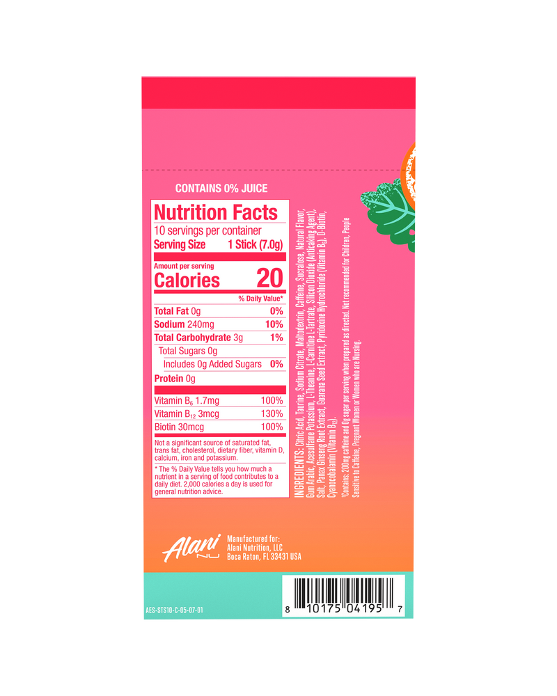 energy sticks - strawberry sunrise
