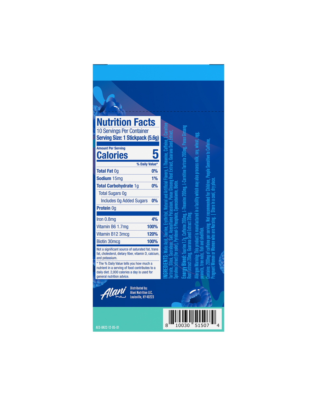 Alani Nu Breezeberry Energy Sticks 10-Pack Alani Nu Breezeberry Energy Sticks 10-Pack