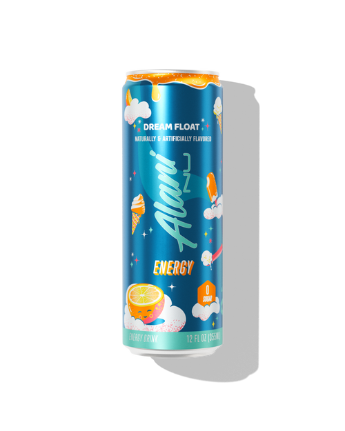 A 12 fl oz can energy drink in Dream Float flavor.
