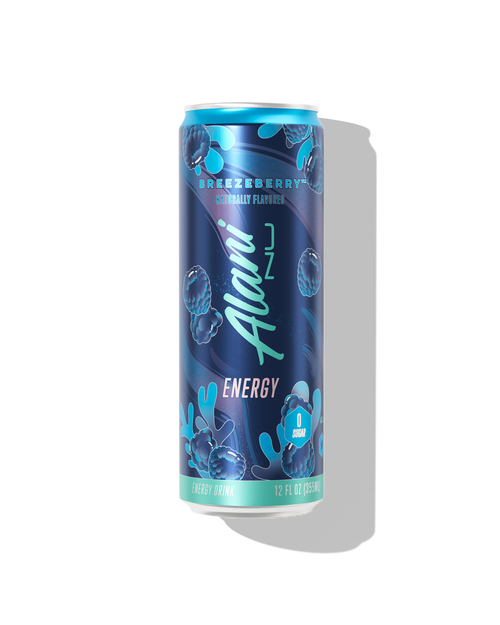 A 12 fl oz Energy Drink in Breezeberry flavor.