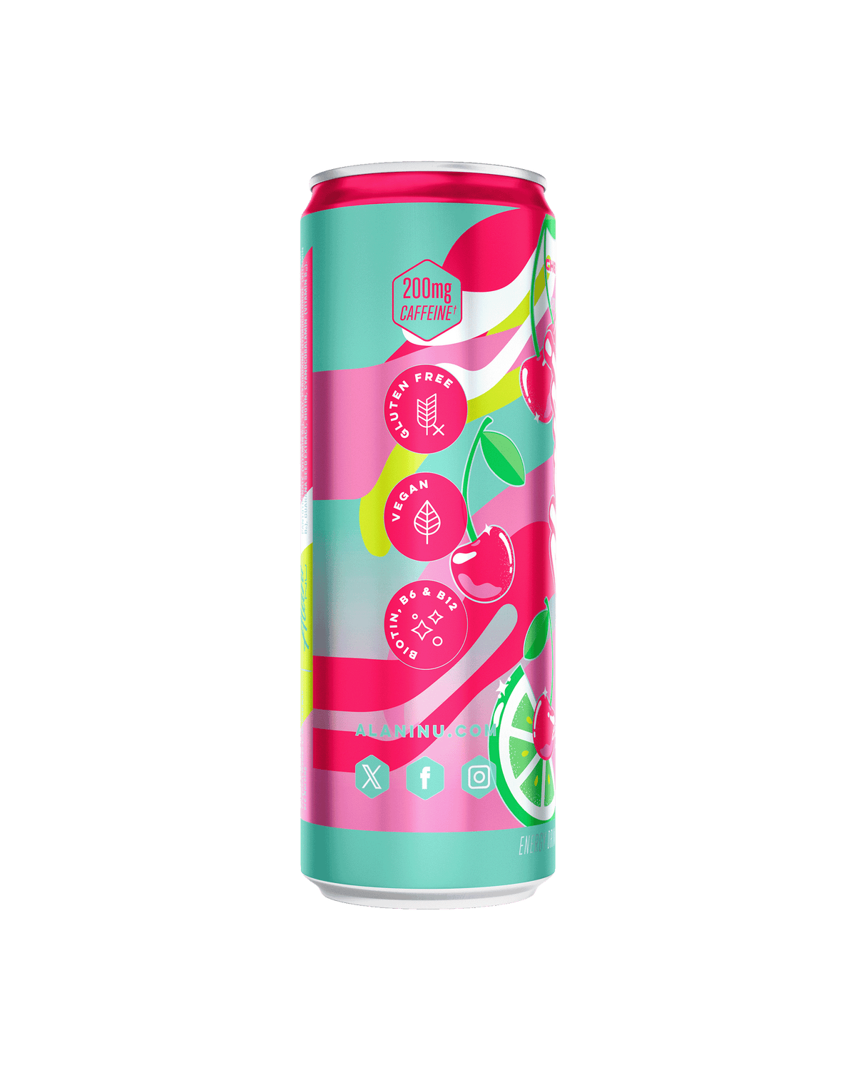 A side image of Energy Drink in flavor Cherry Twist.