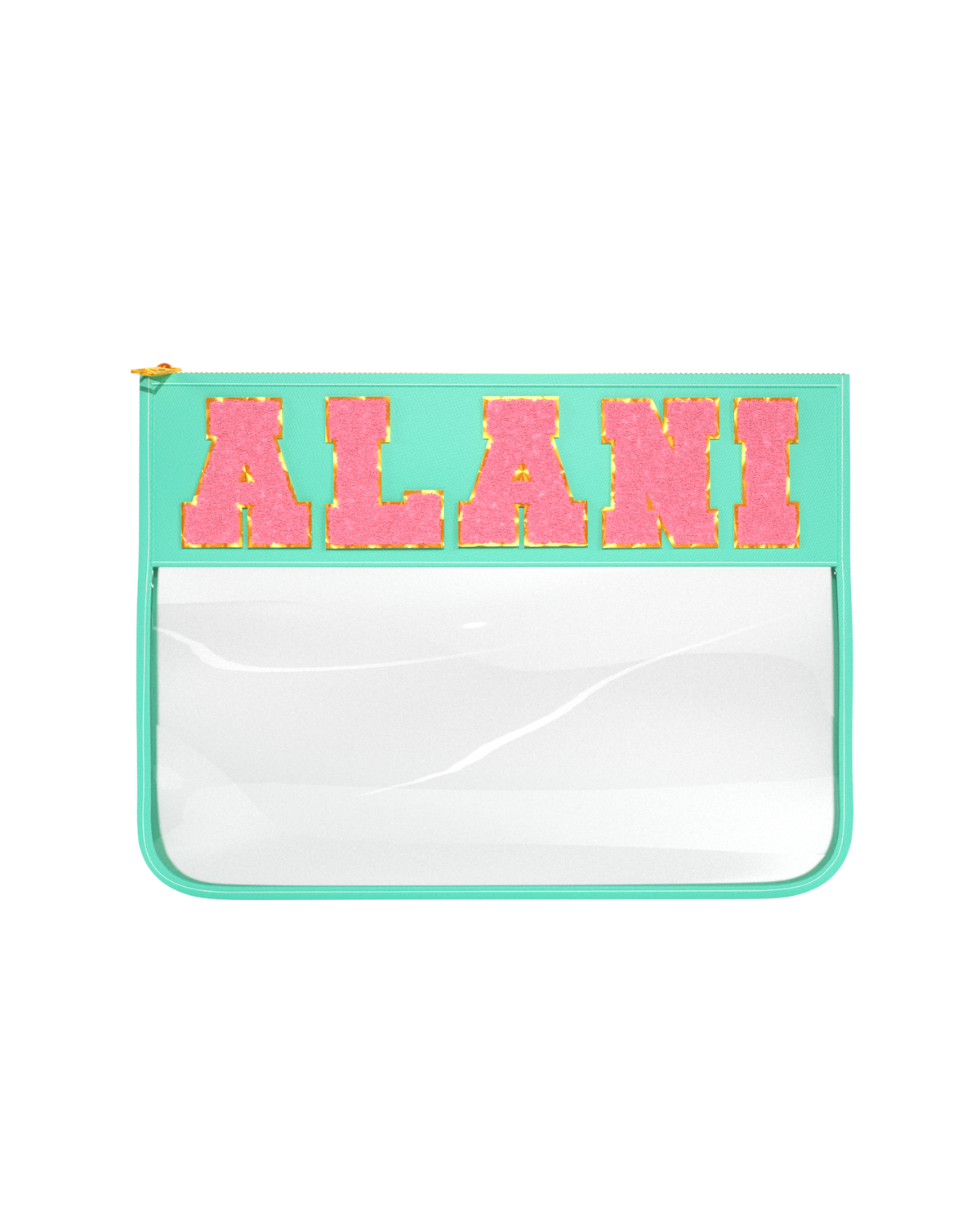 A front view of a alani nu pouch.