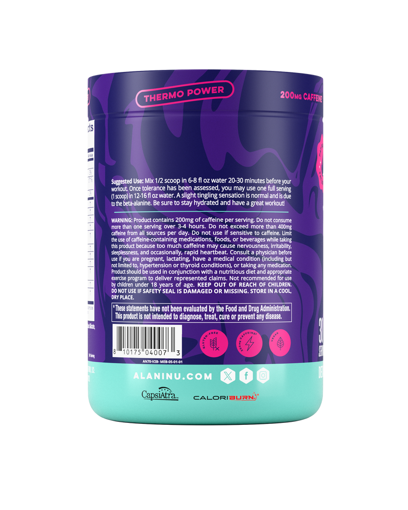pre-workout+ burn - melonberry blast