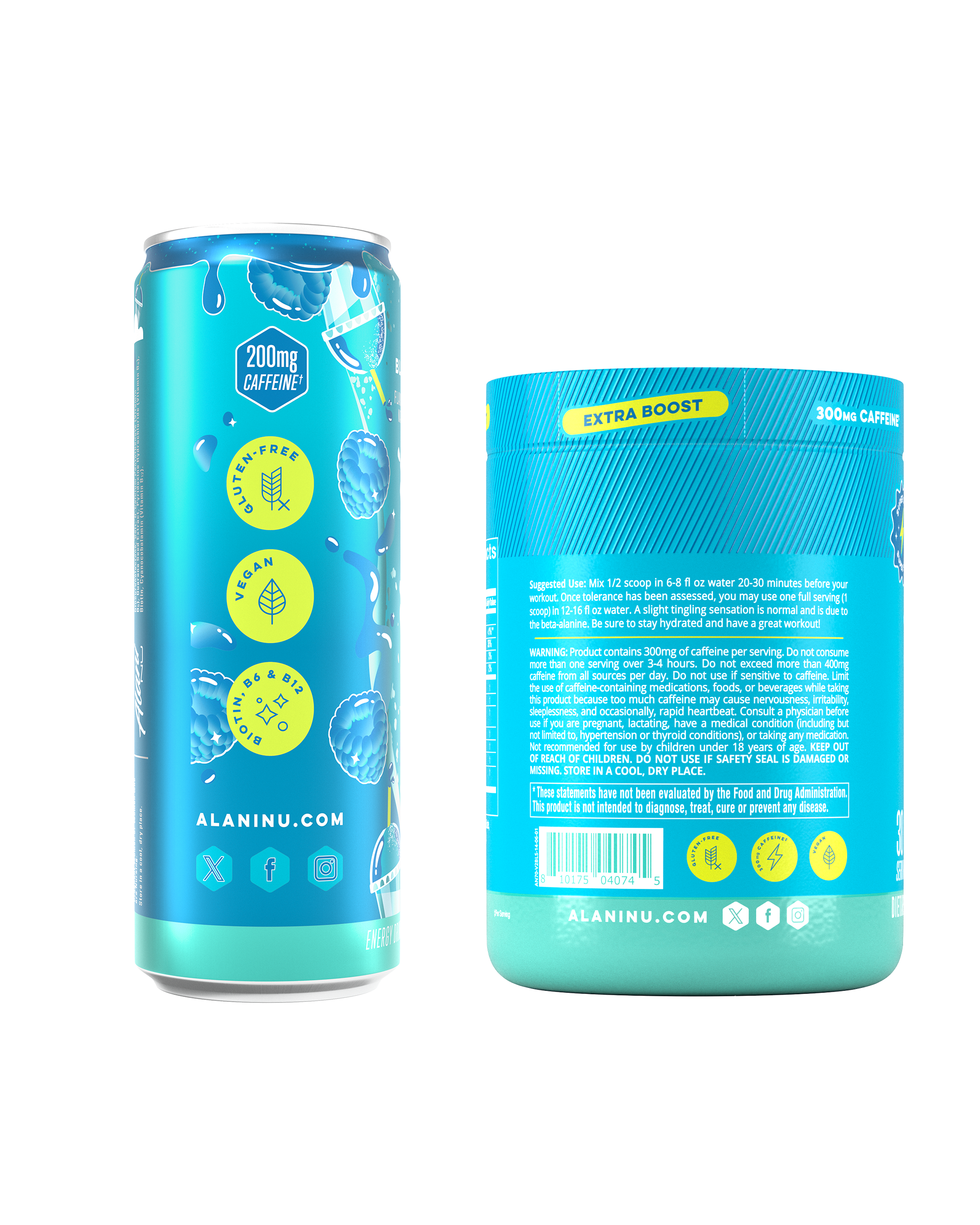 energy drink & pre-workout+ - blue slush