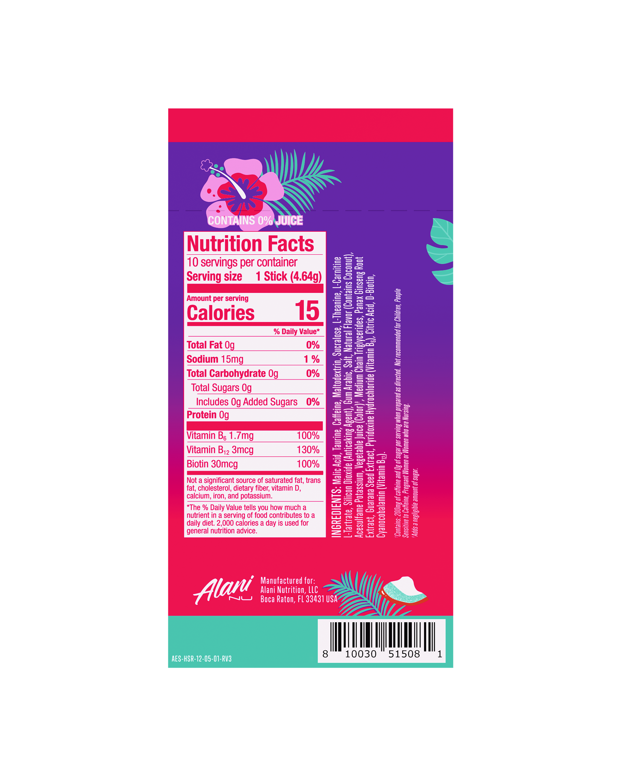 energy sticks - hawaiian shaved ice
