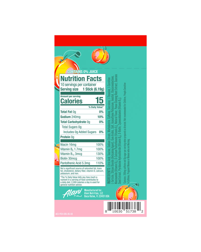 energy sticks - juicy peach