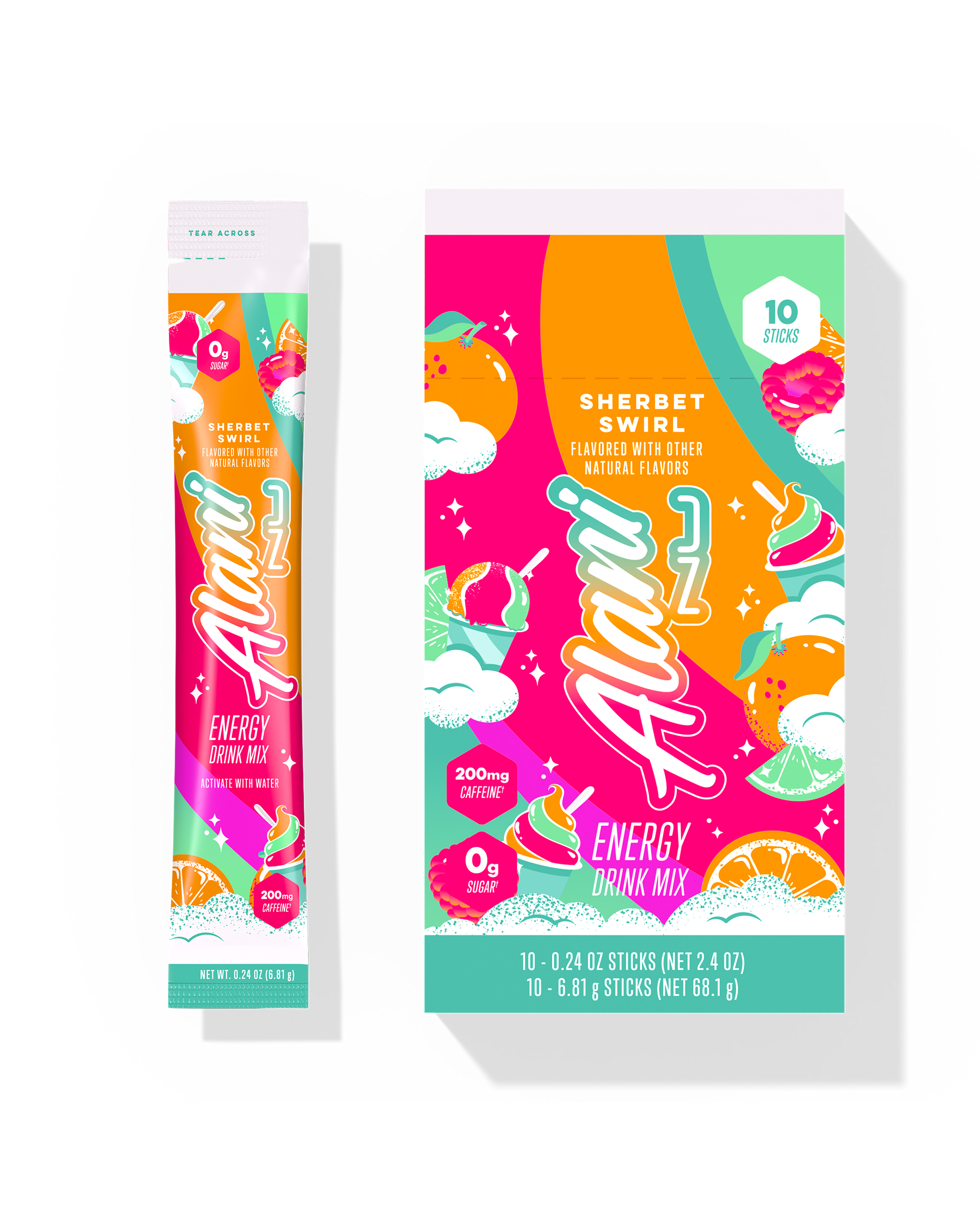 energy sticks - sherbet swirl