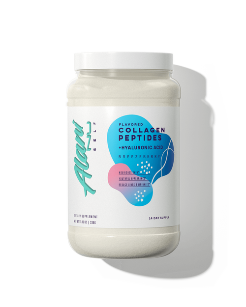 A 14 day supply of collagen peptides in breezeberry flavor.
