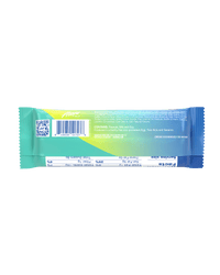 A back view of Protein Bar in Caramel Crunch flavor highlighting nutrition facts.