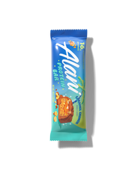 A Protein Bar in Caramel Crunch flavor.