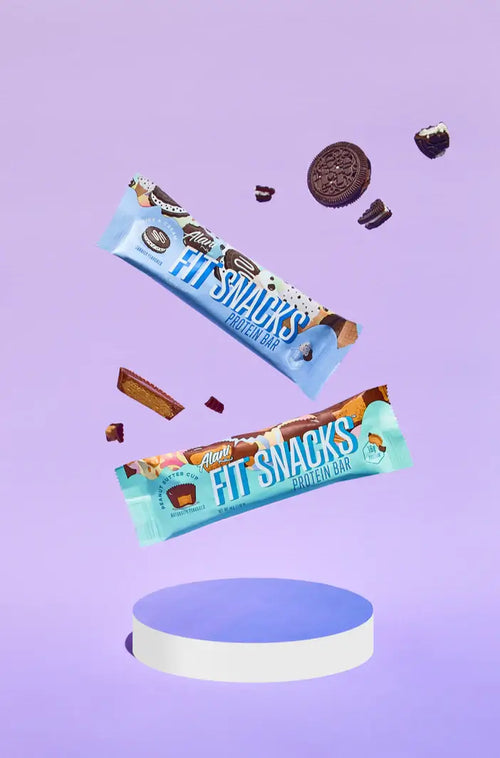 Two flavors of Protein Bar - Cookies & Cream and Peanut Butter Cup. 