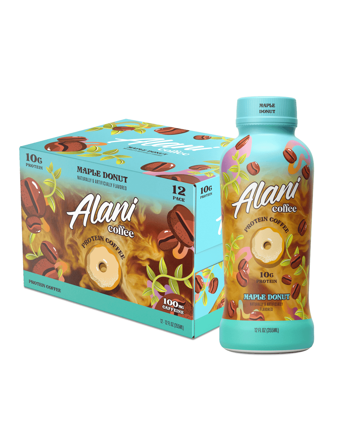 A bottle of Alani Nu Coffee - Maple Donut.