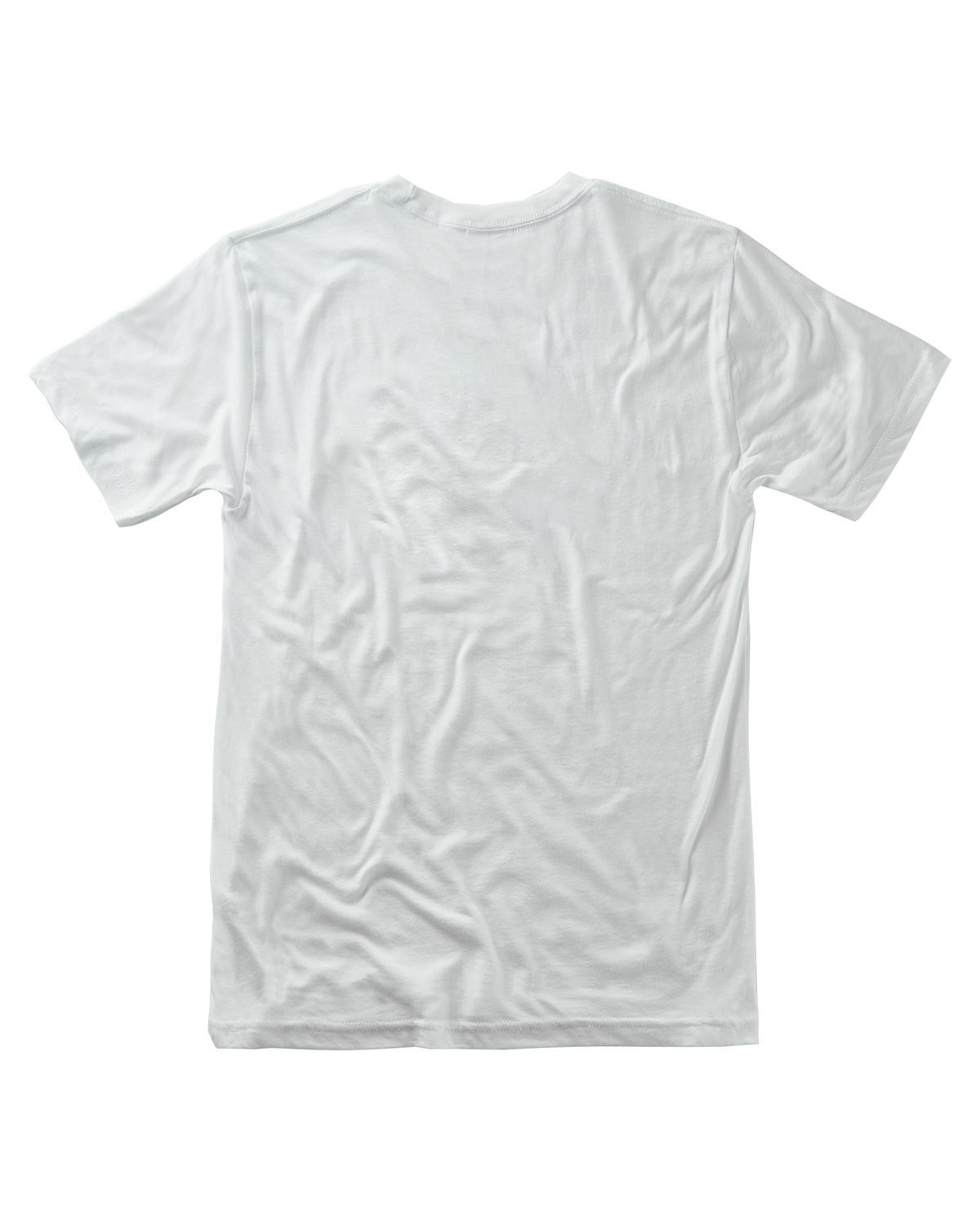 An Seafoam On White T-Shirt back view.